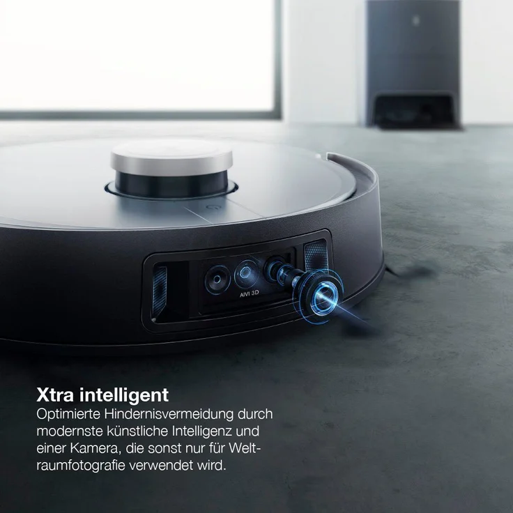 Ecovacs Deebot X1 Omni Saugroboter mit Wischfunktion und Absaugstation, 260 min Akkubetrieb, rotierender Wischausatz, 5000 Pa Saugleistung, schwarz – Bild 10
