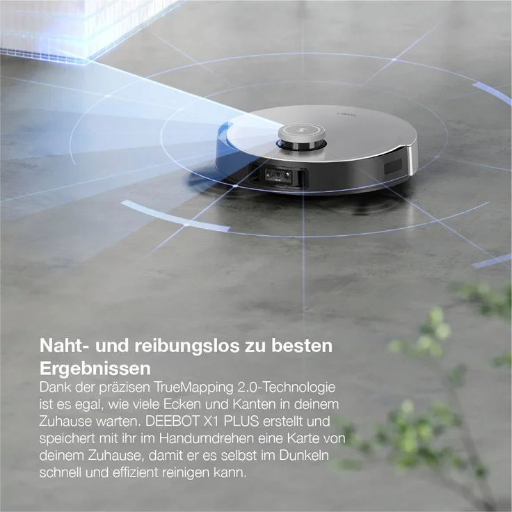 Ecovacs Deebot X1 Plus Saugroboter mit Wischfunktion und Absaugstation, 180 min Akkubetrieb – Bild 10