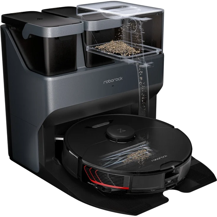 Roborock S7 MaxV Ultra Saugroboter mit Ultraschall-Wischfunktion und Empty Wash Fill Dock, 180 min Akkubetrieb, 5100 Pa Saugleistung, schwarz – Bild 8
