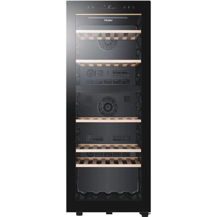 Haier HWS79GDG Weinkühlschrank, freistehend, schwarz, 79 Flaschen, LED, Breite 49.7 cm – Bild 2