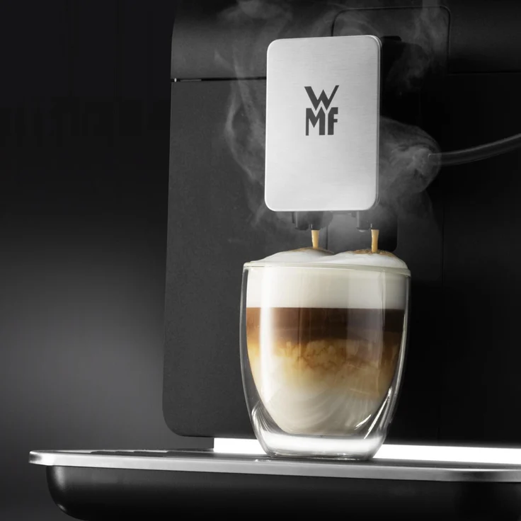 WMF Perfection 860 L Kaffeevollautomat mit Milchsystem, 17 Getränkespezialitäten, Double Thermoblock, Edelstahl-Mahlwerk, Nutzerprofil, 1L Milchbehälter, schwarz – Bild 12