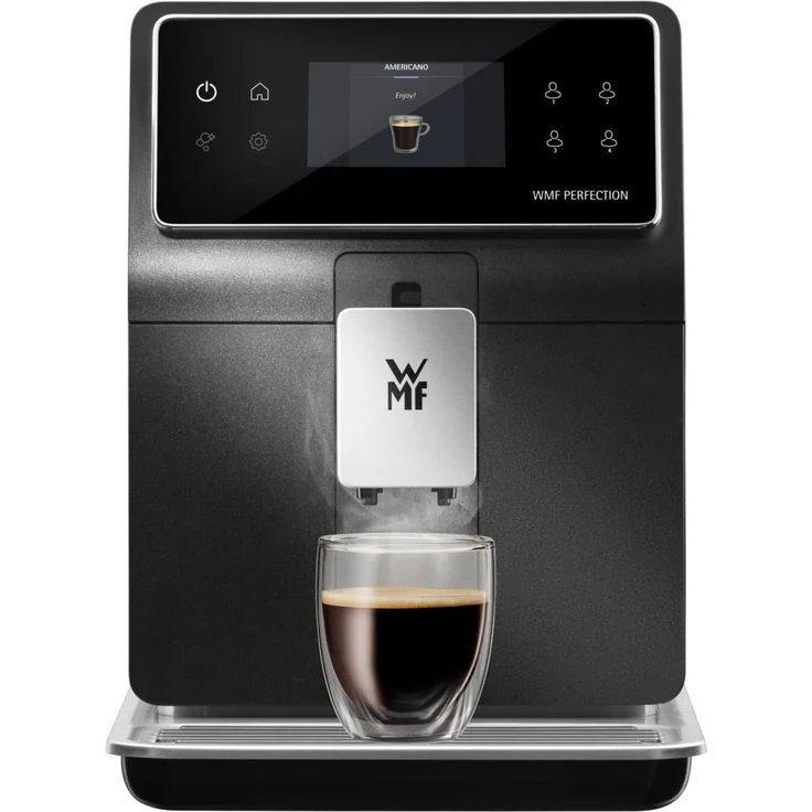 WMF Perfection 860 L Kaffeevollautomat mit Milchsystem, 17 Getränkespezialitäten, Double Thermoblock, Edelstahl-Mahlwerk, Nutzerprofil, 1L Milchbehälter, schwarz – Bild 7