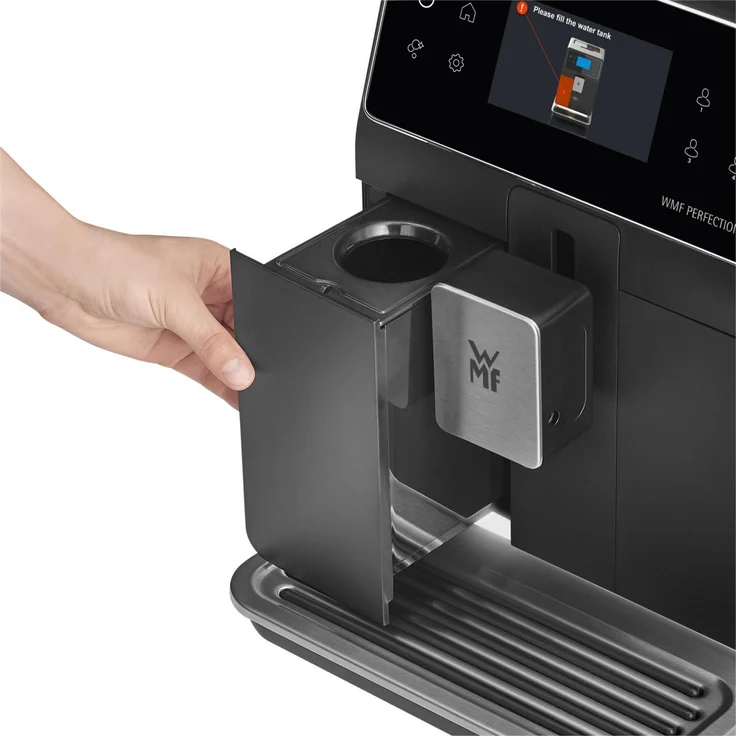 WMF Perfection 860 L Kaffeevollautomat mit Milchsystem, 17 Getränkespezialitäten, Double Thermoblock, Edelstahl-Mahlwerk, Nutzerprofil, 1L Milchbehälter, schwarz – Bild 11