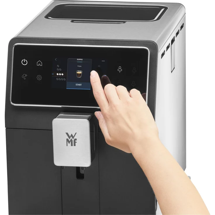 WMF Perfection 860 L Kaffeevollautomat mit Milchsystem, 17 Getränkespezialitäten, Double Thermoblock, Edelstahl-Mahlwerk, Nutzerprofil, 1L Milchbehälter, schwarz – Bild 9