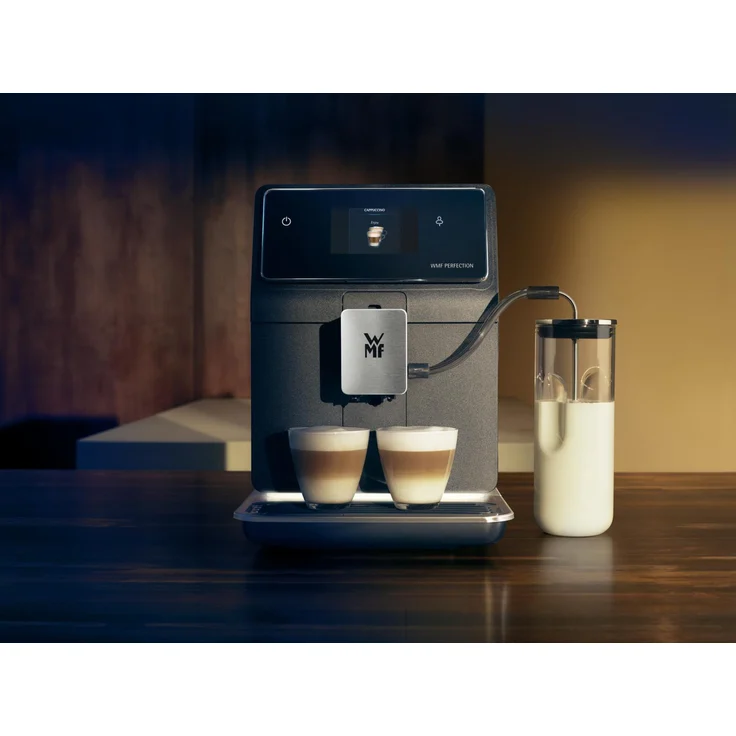 WMF Perfection 860 L Kaffeevollautomat mit Milchsystem, 17 Getränkespezialitäten, Double Thermoblock, Edelstahl-Mahlwerk, Nutzerprofil, 1L Milchbehälter, schwarz – Bild 15