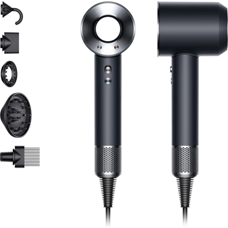 Dyson Supersonic HD07 Haartrockner, Ionen-Technologie, 1600 Watt, inkl. 5 Stylingdüsen, Generation 2021, schwarz, nickel – Bild 2