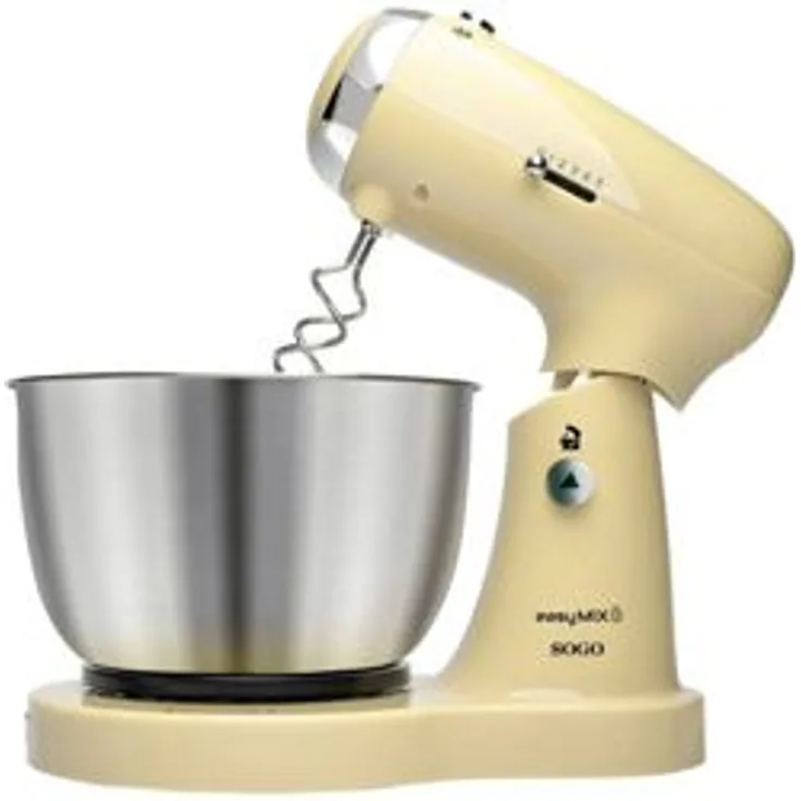 SOGO Human Technology BAT-SS-14506-CB Küchenmaschine, 350W, 3,2 Liter Edelstahlschüssel, Kunststoff, Edelstahl, beige
