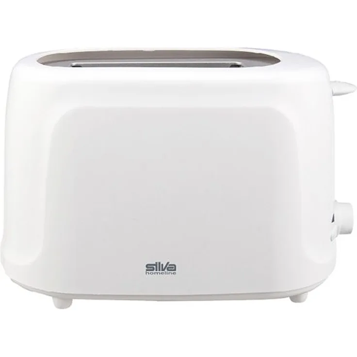 Silva Homeline TA 2503 2-Schlitz-Toaster, 700W, Kunststoff, inkl. Brötchenaufsatz, Krümelschublade, Kunststoff, weiß