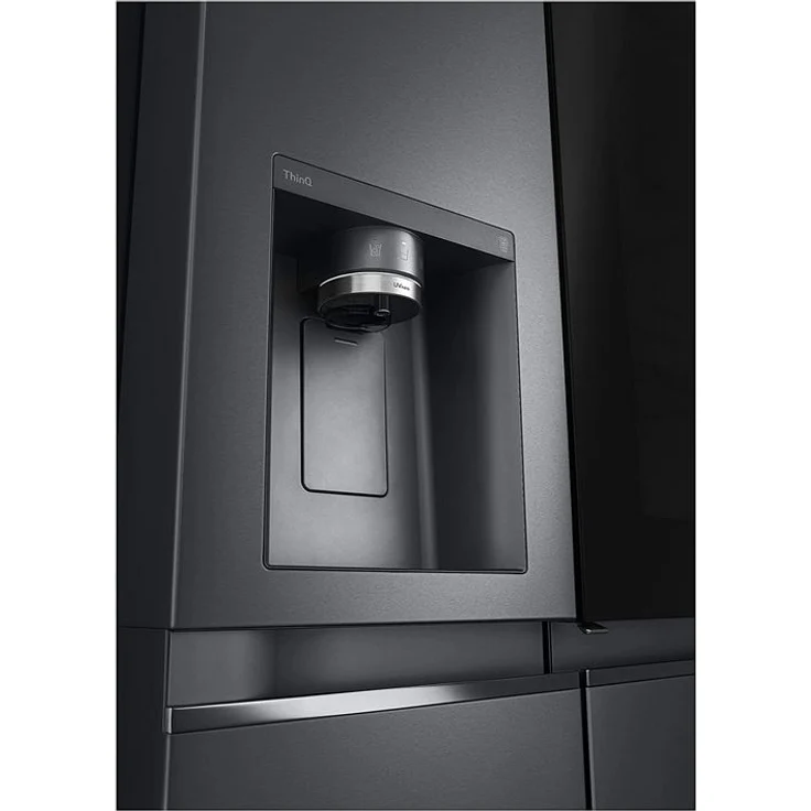 LG GSXV90MCAE Side-by-Side Kühlschrank, freistehend, schwarz, Total NoFrost, Wasser- und Eiswürfelspender, Festwasseranschluss, Smart Connectivity, LED, Breite 91.3 cm, Energieklasse E – Bild 4