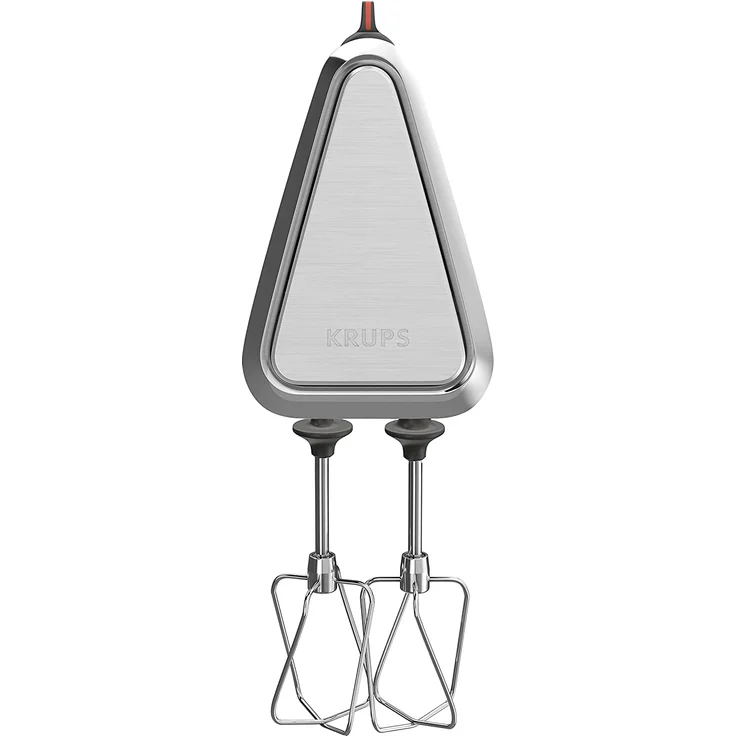 Krups GN9101 3 Mix 9000 Handmixer, 750 Watt, ergonomischer Griff, Geschwindigkeitsregler, Turbotaste, weiß, silber – Bild 3