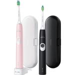 Philips Sonicare ProtectiveClean 4300 HX6800/35 Elektrische Schallzahnbürste 2 Handstücke rosa, schwarz
