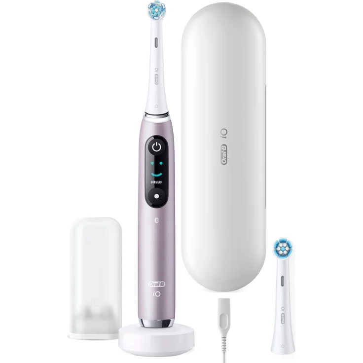 Oral-B iO Series 9N elektrische Zahnbürste, 7 Reinigungsprogramme, Reiseetui, rose quartz – Bild 1