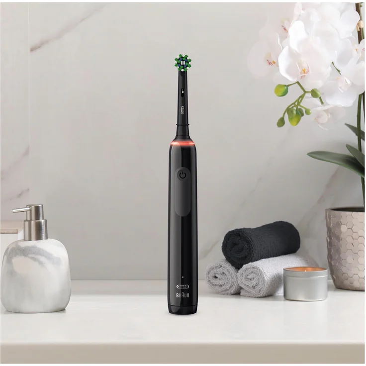 Oral-B Pro 3 3500 Black Edition Set, elektrische Zahnbürste, 2 Aufsteckbürsten, schwarz – Bild 6