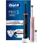 Oral-B Pro 3 3900N Geschenk-Edition Elektrische Zahnbürste, schwarz & rosé, mit visueller Andruckkontrolle