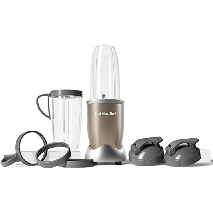 NutriBullet Blender Pro Standmixer aus gebürstetem Edelstahl inkl. Zubehör, 10tlg. – Bild 1