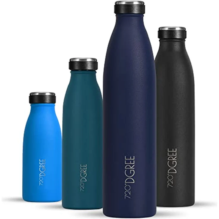 720°DGREE Edelstahl Trinkflasche “milkyBottle”, 750ml, BPA-Frei, Auslaufsicher, Kohlensäure geeignet, Thermosflasche für Sport, Uni, Schule, Outdoor und Camping – Bild 1