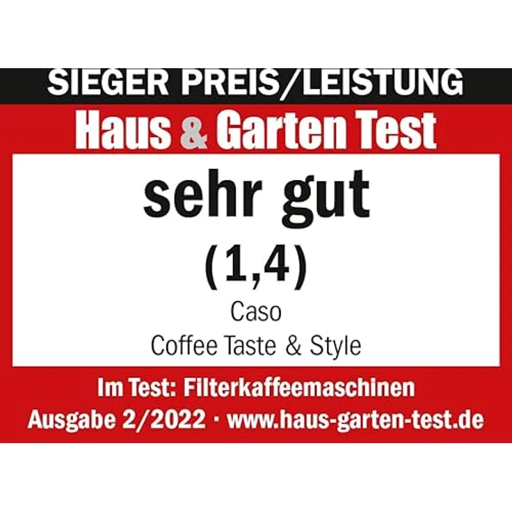 Caso 1846 Coffee Taste & Style Design Kaffeemaschine, Schwarz, Edelstahl – Bild 14