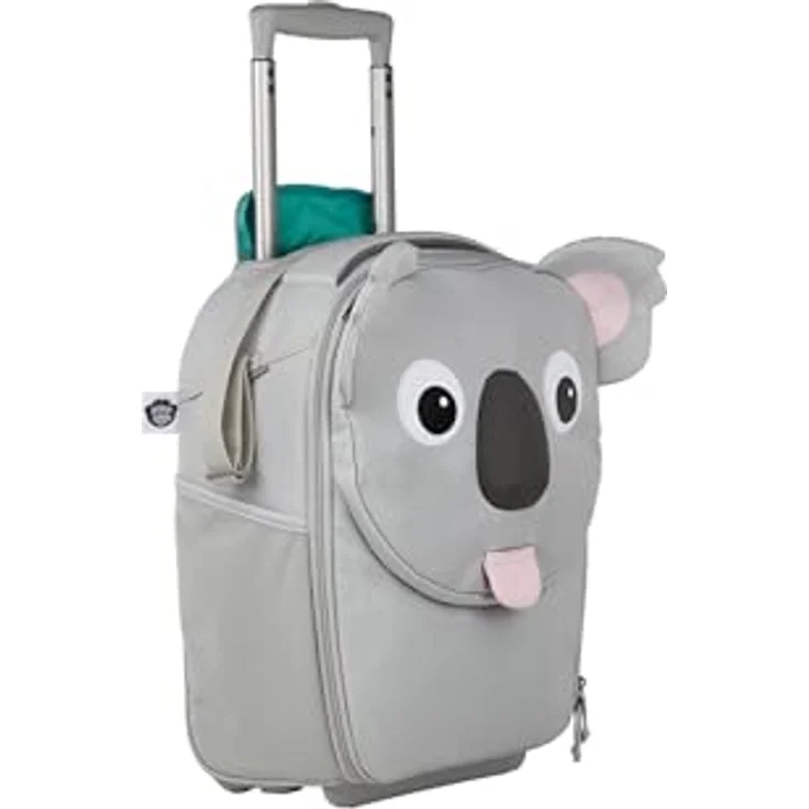 Affenzahn Koffer, Handgepäck Koffer, 18 l, grün, mit gestickten Details und 3-fach höhenverstellbarem Gestänge, recyclebarem Material – Bild 3