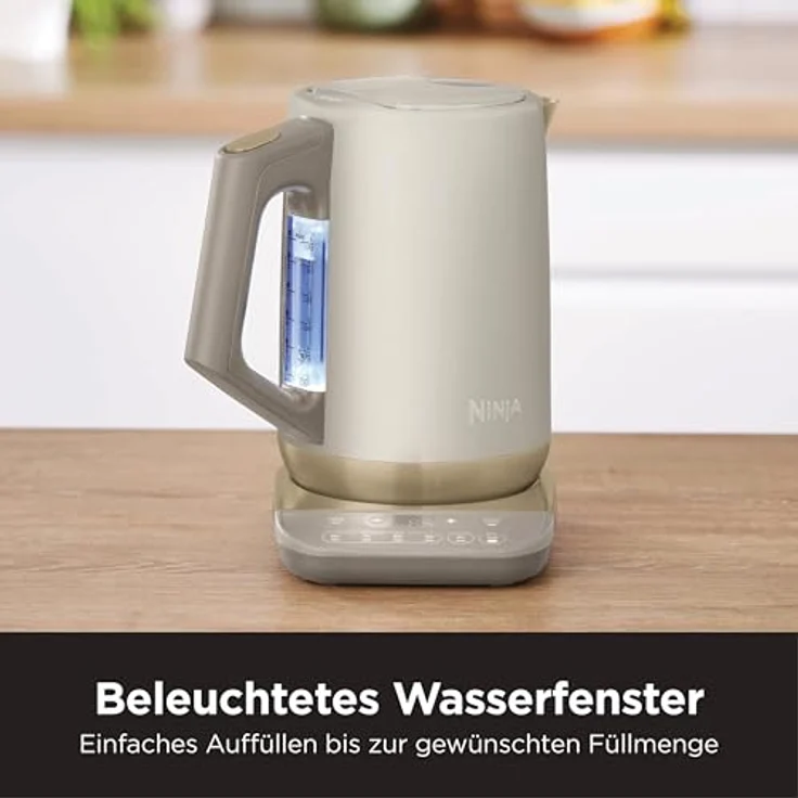 Ninja Perfect Temperature Wasserkocher, 1,7 L, Edelstahl, 6 Temperaturstufen, Schnellkochfunktion, Stonegold – Bild 5