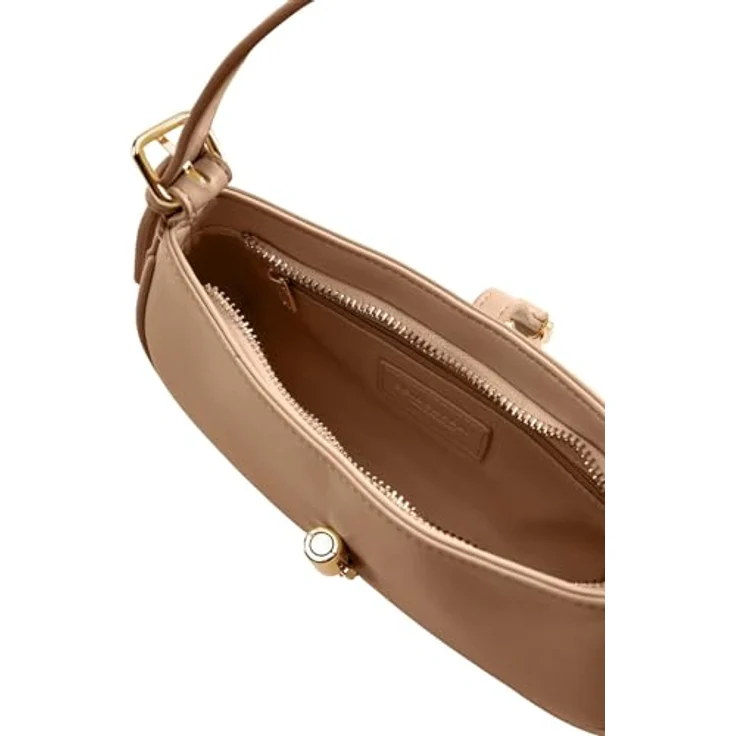 Seidenfelt Loviisa Schultertasche, 23 cm, aus Polyurethan mit Magnet-Reißverschluss, Braun – Bild 3