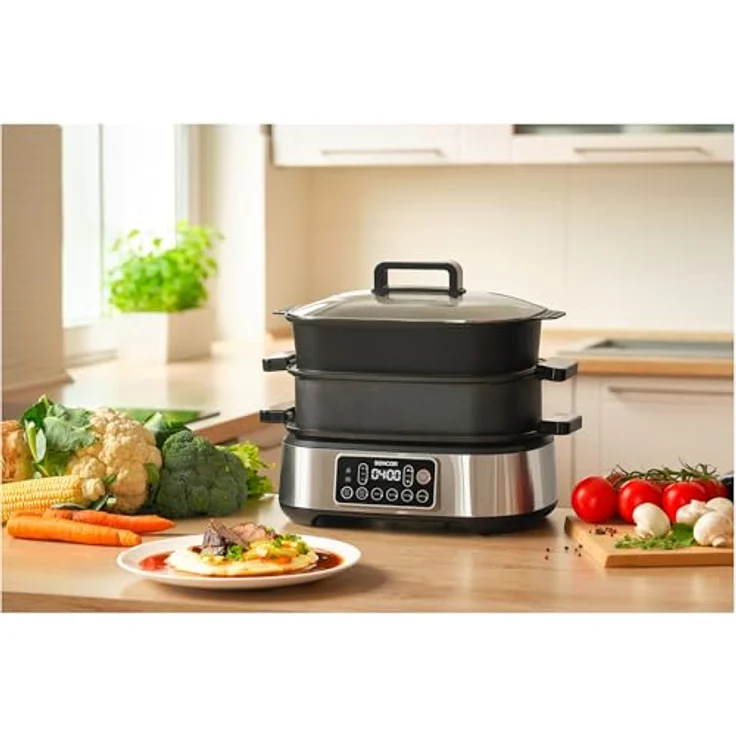 SENCOR Multifunktions-Slowcooker und Grill SPR 6300BK, Multikocher – Bild 3
