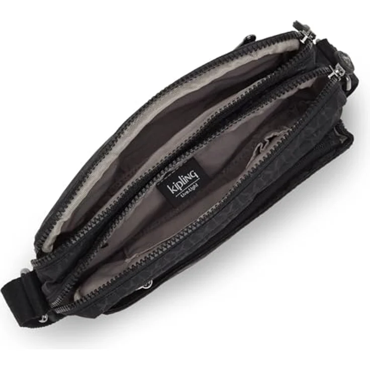 KIPLING Umhängetasche Basic Plus, kompakte Crossbody Tasche in Schwarz mit 2 Hauptfächern und verstellbarem Schulterriemen – Bild 4