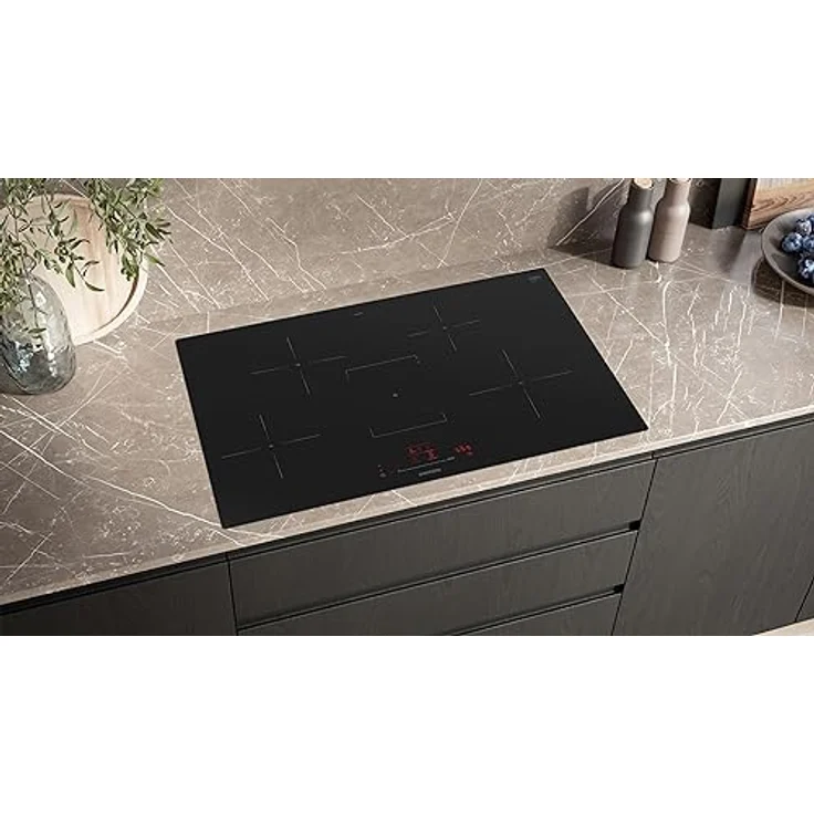 Siemens EH801HFB1E iQ300, Smartes Induktionskochfeld, 80 cm, Schwarz, flächenbündig, TouchSlider, Dunstabzugsautomatik – das perfekte Zusammenspiel von Kochfeld und Dunstabzugshaube – Bild 3