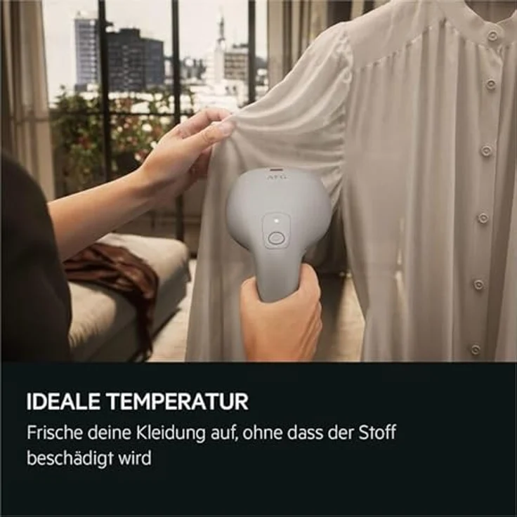 AEG Dampfbürste / Reisebügeleisen / 1400 W / kompakt / 100 ml Wassertank / 2,5 m Kabel / Grau – Bild 3
