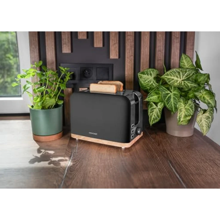 Concept TE2016 Toaster ELWOOD, schwarz, 7 Bräunungsstufen, Hochhub-Grillrost – Bild 5