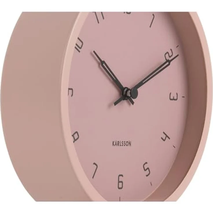 Karlsson Tischuhr Stark KA5951PI, exzentrisches Design in rose verwaschen und honiggelb, elegant und robust – Bild 6