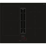Siemens ED611BS16E iQ300, Kochfeld mit Dunstabzug (Induktion), 60 cm, Rahmenlos aufliegend, Schwarz, flächenbündig, touchControl, powerBoost – Erhöhe die Power einzelner Induktionszonen
