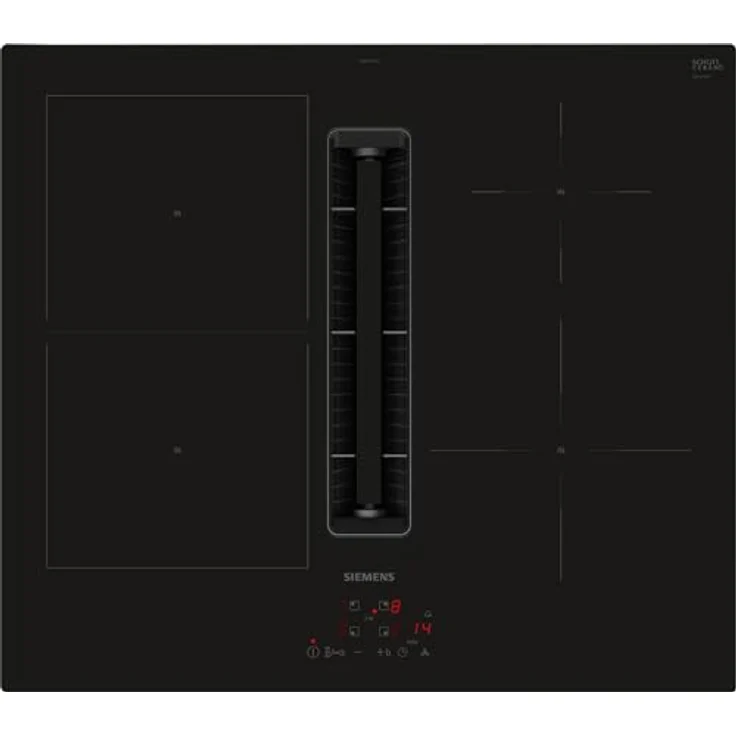 Siemens ED611BS16E iQ300, Kochfeld mit Dunstabzug (Induktion), 60 cm, Rahmenlos aufliegend, Schwarz, flächenbündig, touchControl, powerBoost – Erhöhe die Power einzelner Induktionszonen – Bild 1