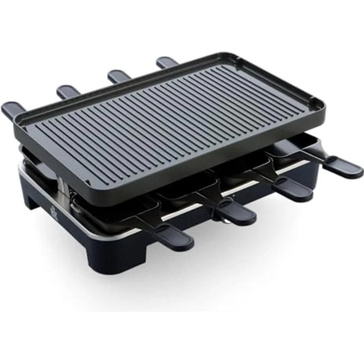 BK Connect Gourmet CC007764-001, Racletteofen mit PFAS-freier Keramik-Nicht-Stick-Beschichtung für 8 Personen, Blau – Bild 2