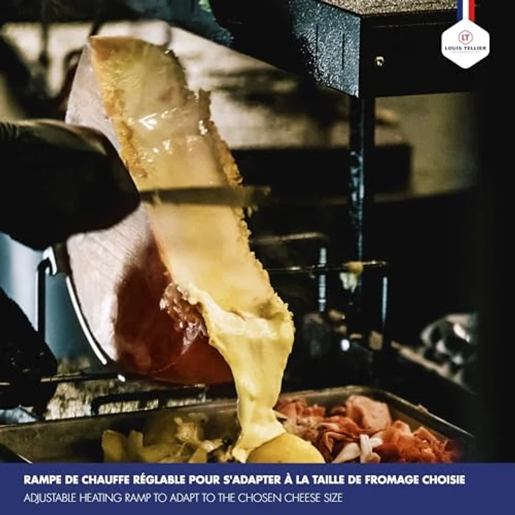 Louis Tellier ? Raclette Alpage Signature Basalt ? Größe passend für jede Portion von Schleifscheiben ? 6 bis 8 Personen ? beheizbare Rampe höhenverstellbar ? Sicherheitsschalter ? 230 V – Bild 3