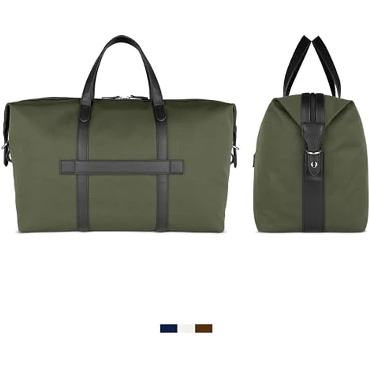 Bugatti Maro Weekender Reisetasche, 48 cm, Grün, 36 l Volumen, vielseitige Trageoptionen, handgefertigt aus strapazierfähigem Polyester – Bild 3