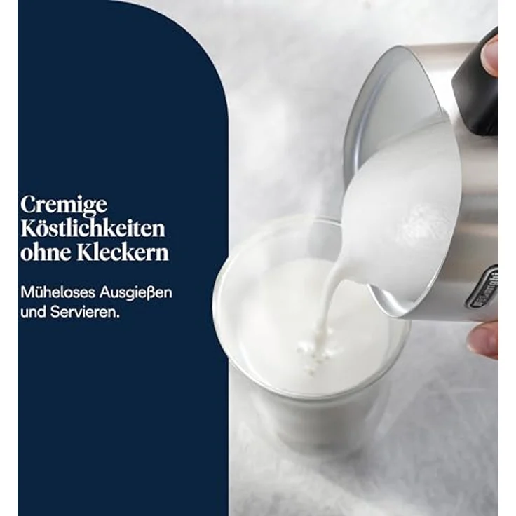 De'Longhi EMF3.M LatteMix, elektrischer Milchaufschäumer aus Metall, kompakt 11,5 cm hoch – Bild 6