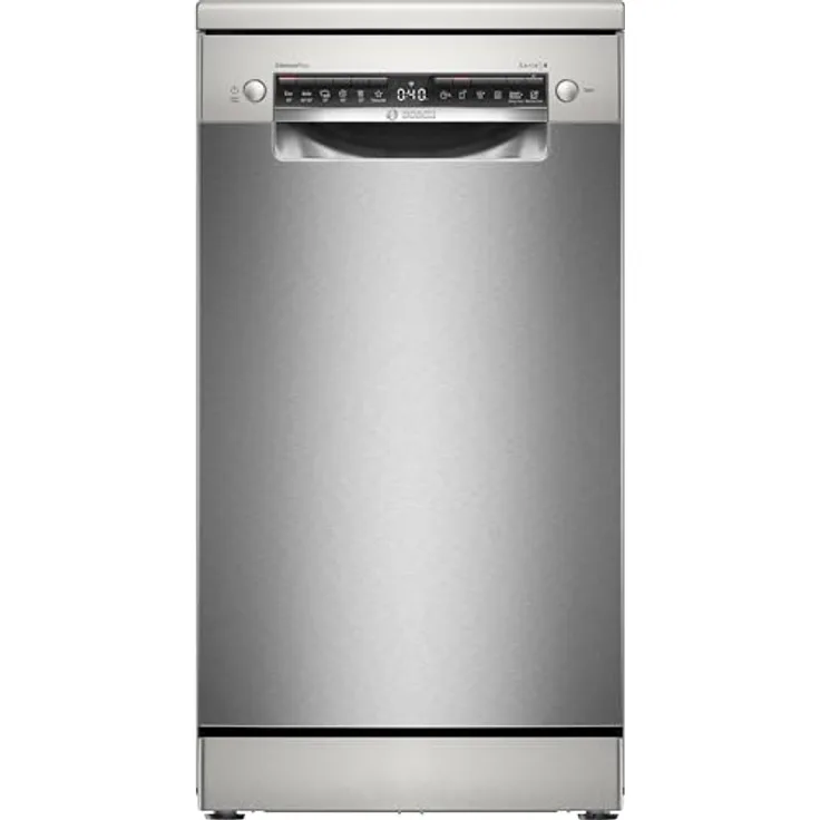 Bosch SPS4HMI13E, Freistehender Geschirrspüler, 45 cm, Gebürsteter Stahl mit Anti-Fingerprint, steuerbar über Home Connect-App