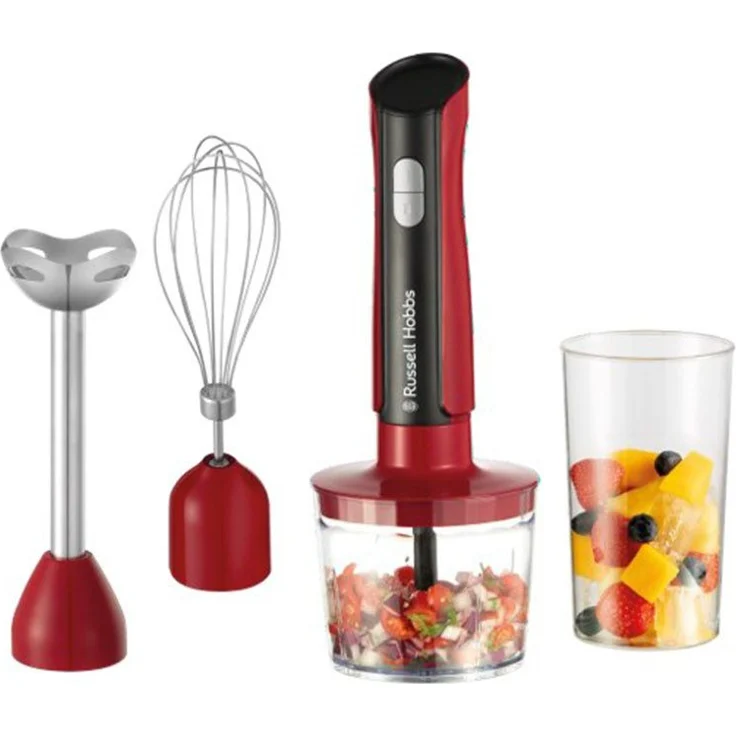 RUSSELL HOBBS Stabmixer Desire 3in 1 27140-56, 500 W, rot - Premium-Farbgebung, vielseitiges Zubehör, 2 Geschwindigkeitsstufen – Bild 1