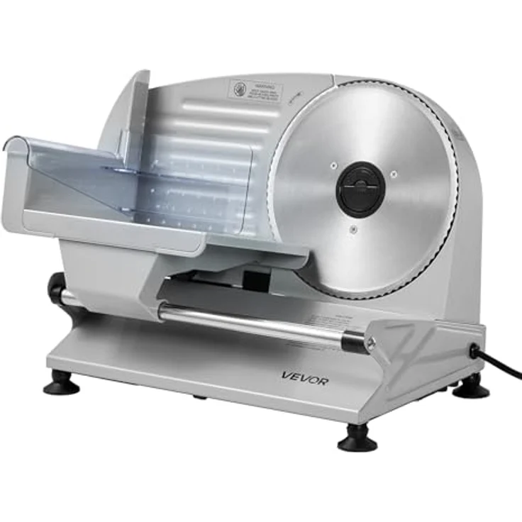 VEVOR SL-520A Fleischschneidemaschine 200 W, Elektrische Aufschnittmaschine mit 19 cm Klingen und einstellbarer Schnittdicke von 0–15 mm – Bild 9