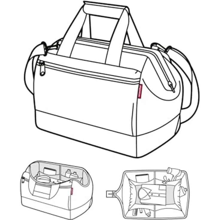 reisenthel allrounder L pocket Vielseitige Doktortasche für Reise, Arbeit und Freizeit Mit praktischer Trolley-Aufsteckfunktion, Farbe:dots white – Bild 5