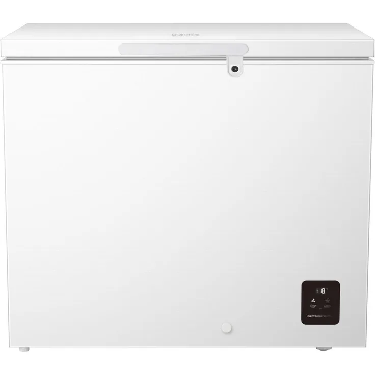 GORENJE FHC22A6W5 Gefriertruhe, energieeffizient Klasse A, 200 Liter, LED-Innenbeleuchtung, Schnellgefrier-Funktion, Geräuschpegel 38 dB
