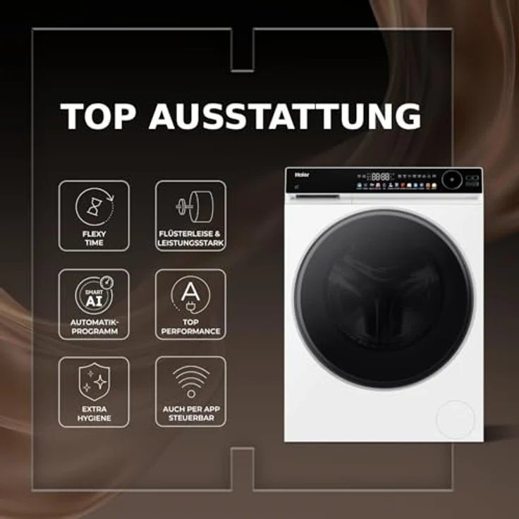 HAIER HW130-B14667U1 G7 Waschmaschine, 13 kg, 1330 U/Min., intelligente Automatik, XL Pillow-Schontrommel, Hygienefunktionen, Vollwasserschutz – Bild 3