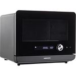 MEDION Dampfbackofen MD10450, 20 Liter, 2.150 Watt Dampfleistung, 1.500 Watt Heißluftleistung, freistehend, Wassertank, LED Display, Auftaufunktion, 40 Automatikprogramme, Signalisierung bei niedrigem Wasserstand, modernes Design