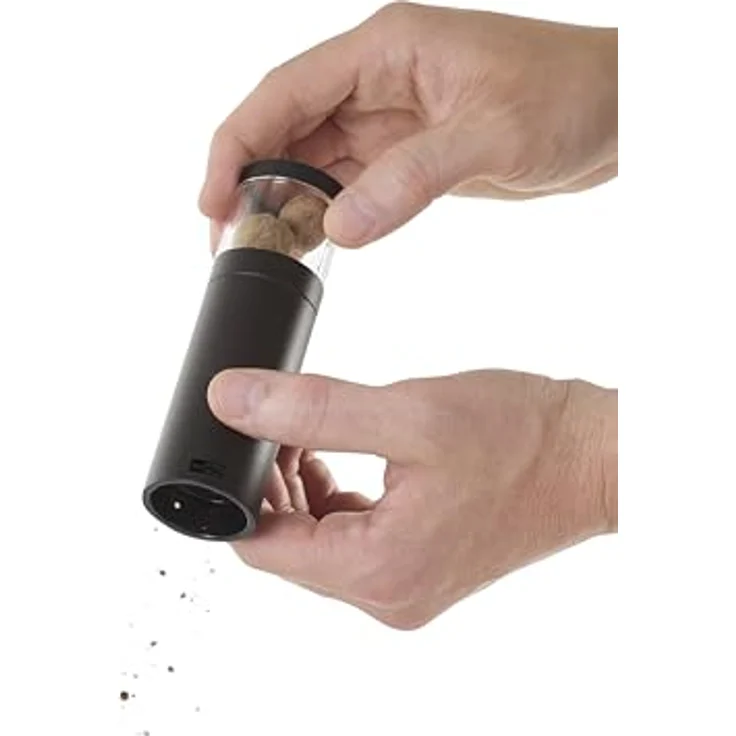AdHoc Muskatmühle MUSKATINO | Geschenk-Set bestehend aus 1x Muskatreibe & 3x edle Muskatnuss | Edelstahl gebürstet, Acryl – Bild 2