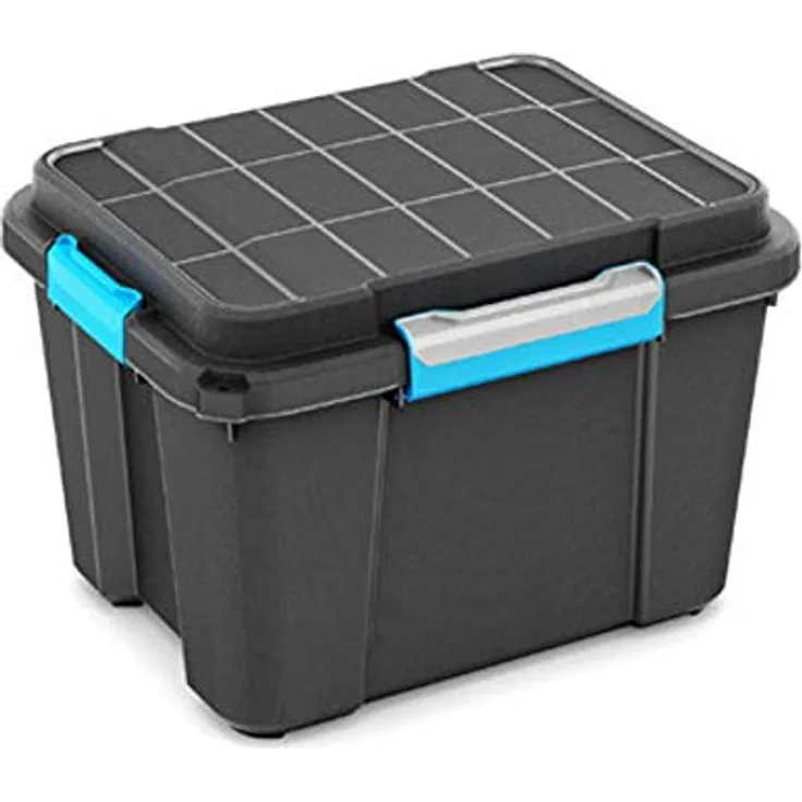 KIS Aufbewahrungsbox Scuba Box 43 Liter in schwarz-blau, Plastik, 59.5x39x34 cm