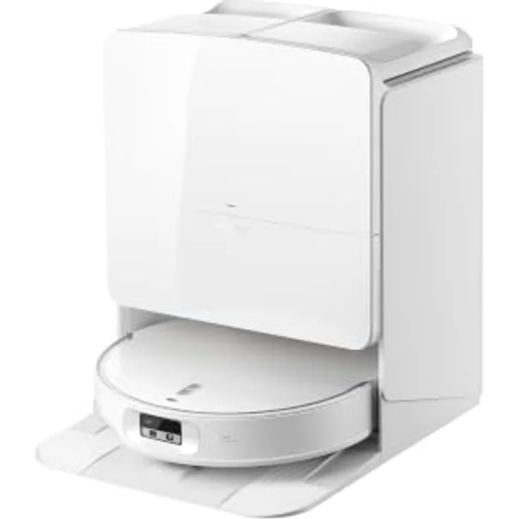 Roborock Qrevo Edge 2 Pro, Beutelloser Staubsauger-Roboter mit HyperForce-Saugleistung 25.000 Pa, 3 Rad-System, Weiß, Ultradünn, preziSense LiDAR-Navigation