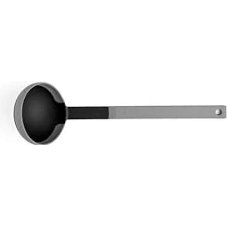 Woll Cook-It, Schöpfkelle mit flexibler Kelle, 10 cm breit, 32 cm lang, grau, hitzebeständig bis 220°, spülmaschinenfest, langlebig durch glasfaserverstärkten Kern – Bild 2