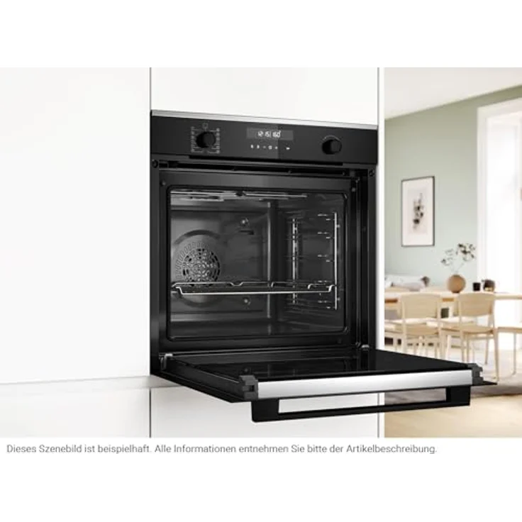 Bosch Serie 6 HBG278BB3 Einbau-Backofen, 71 l Garraum, 10 Beheizungsarten, Schwarz, Selbstreinigungseinrichtung – Bild 4