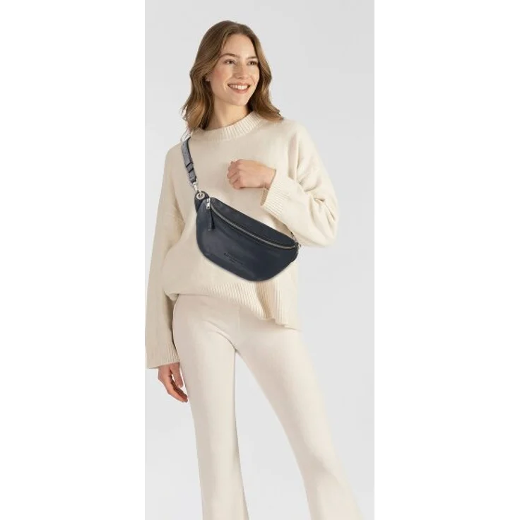 Liebeskind Tavia Gürteltasche aus 100% Leder, Maße 27.5 cm x 8 cm x 15 cm, Farbe cobalt night
