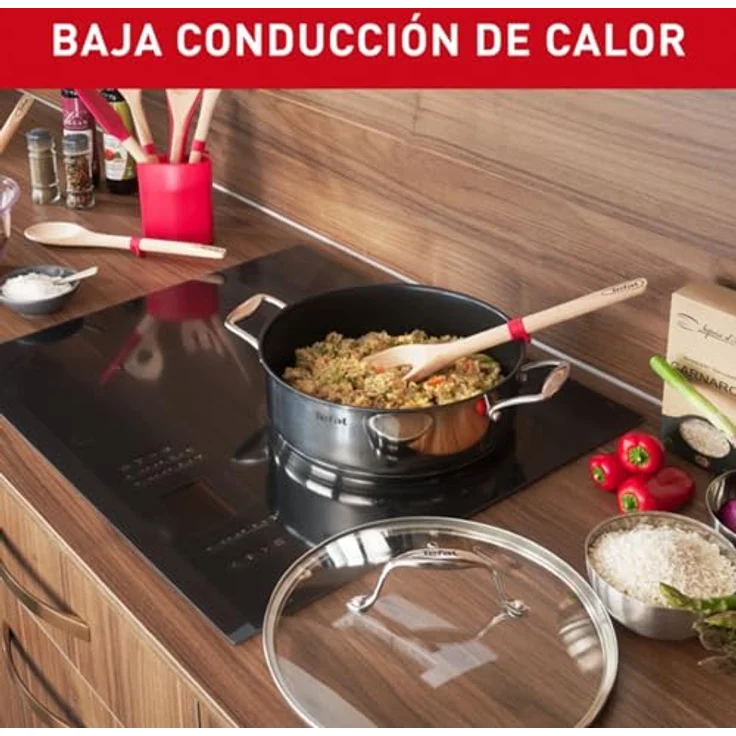 Tefal Ingenio K23005 Holz-Löffel, braun-rot – Bild 4